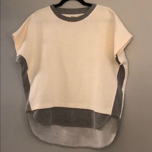Madewell Mixed Media Short-Sleeve Top